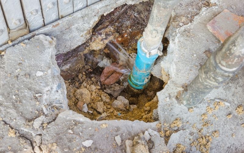 Recherche de fuite souterraine dans un jardin